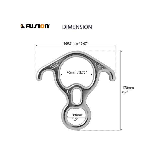 Descendedor Fusion 8 de rescate de aluminio