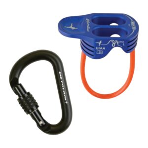 Dispositivo de aseguramiento y rapel Metolius BRD con mosquetón